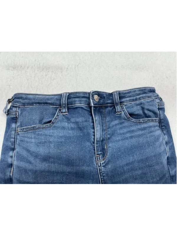 Womans Excellent American Eagle High Rise Jegging Stretch Blue Jeans Size 10 - Image 3