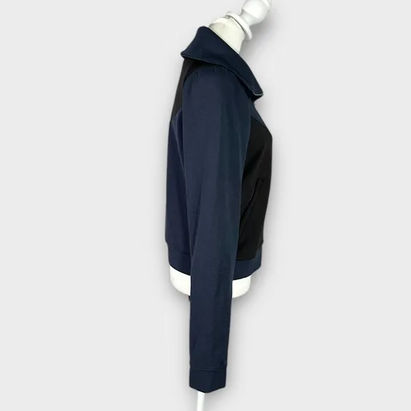 PUMA X Goop Track Jacket Women's Small Blue Black Full Zip Long Sleeve Pockets - Image 5