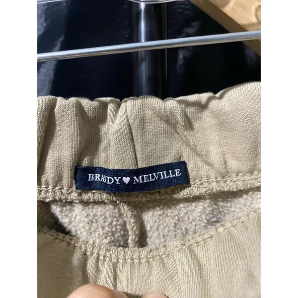 Brandy Melville Rosa Sweatpants One‎ Size Tan Joggers High Rise Casual John Galt - Image 3