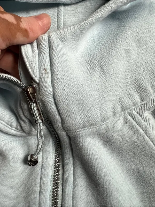Lululemon Scuba Light Blue Half-Zip Hooded Pullover size M/L - Image 3