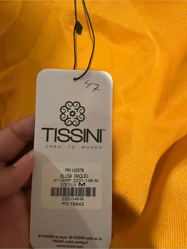 Mustard Yellow Balloon Sleeve Blouse Size M NWT - Image 3