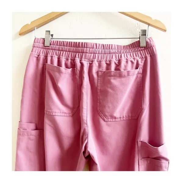 Beyond Scrubs 9 Pocket Tapered Leg Cargo Pant In Strawberry Mousse Petite Small - Image 7