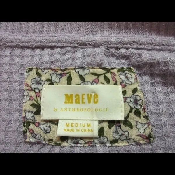 Anthropologie top by Maeve thermal look sz M - Image 4