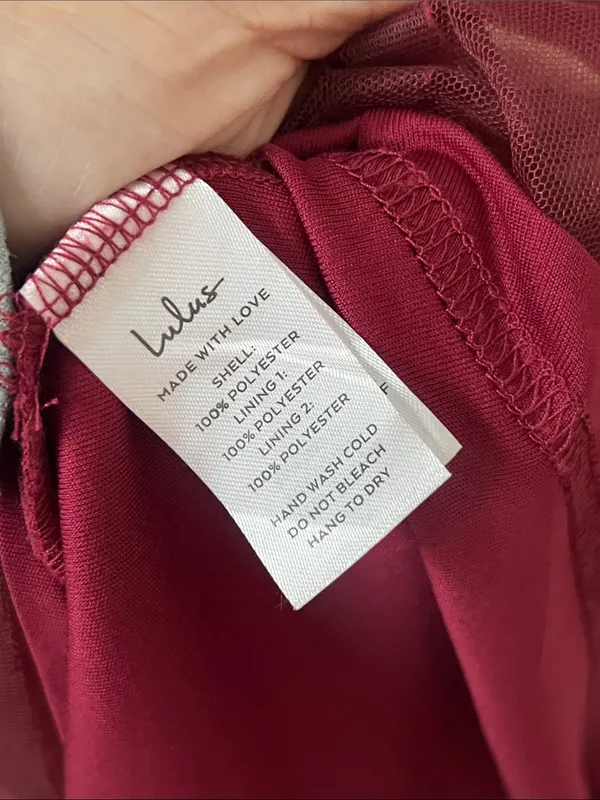 Lulus Burgundy Swiss Dot Tulle Midi Dress S ♟️ - Image 8