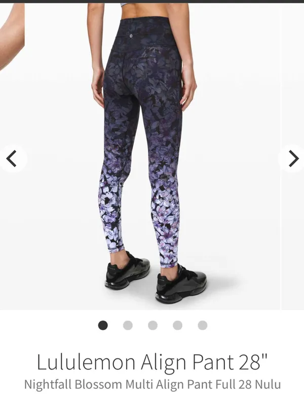 Lululemon align pant 28” nightfall Blossom size 4 - Image 2