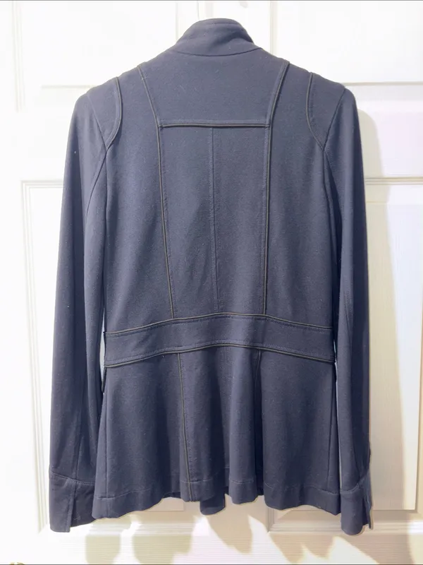 Sanctuary Navy Double-Breasted Military Utility Jacket - Image 7