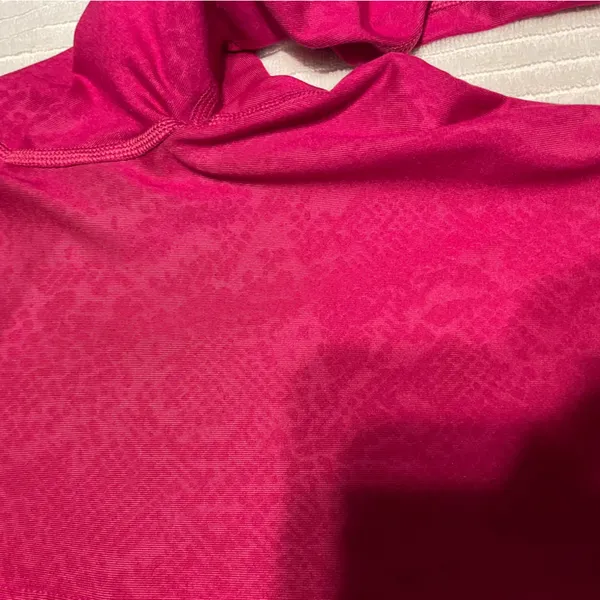Nike Pro Dri-FIT Pink Snake Print 1/4 Zip Pullover Women's Small Top - Image 3