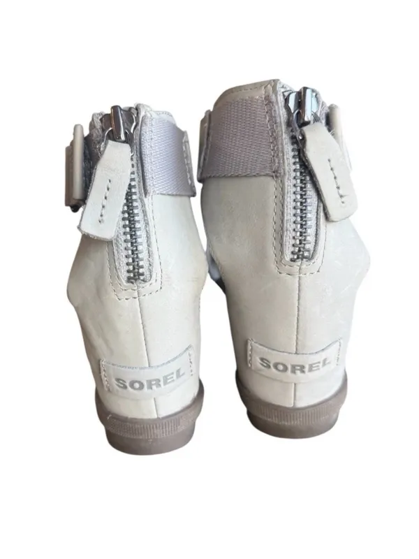 Sorel Womens Leather Gray Wedge Sandals Size 8.5 - Image 11