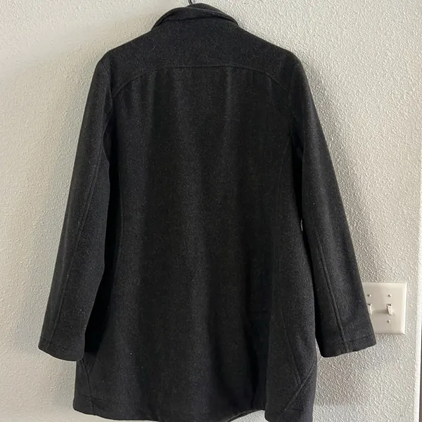 Pendleton Women's Water Resistant Cascade Wool Campbell Coat Charcoal Size L - Image 7