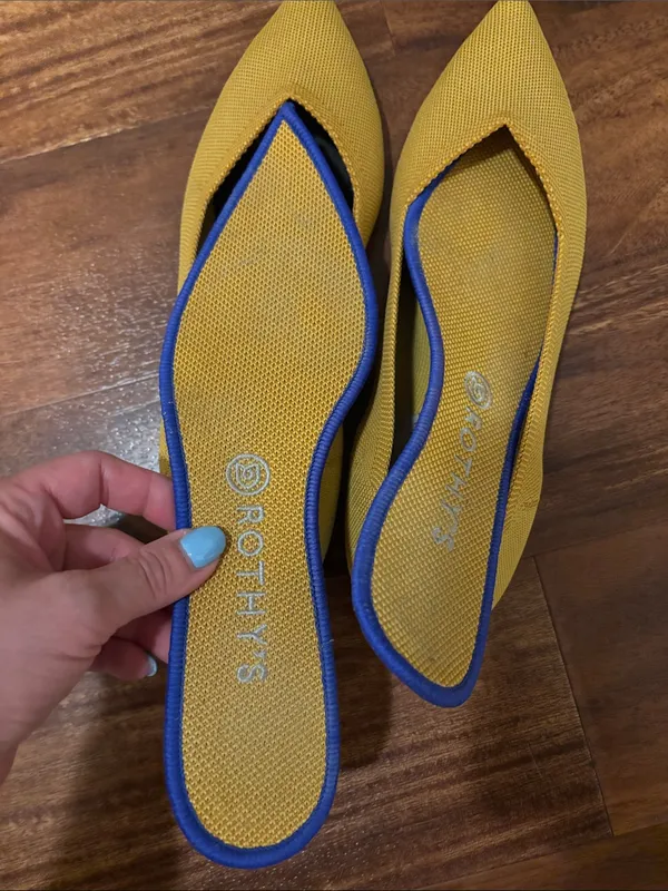 ROTHY’S The Point Flat Shoes in Marigold Yellow - Image 9