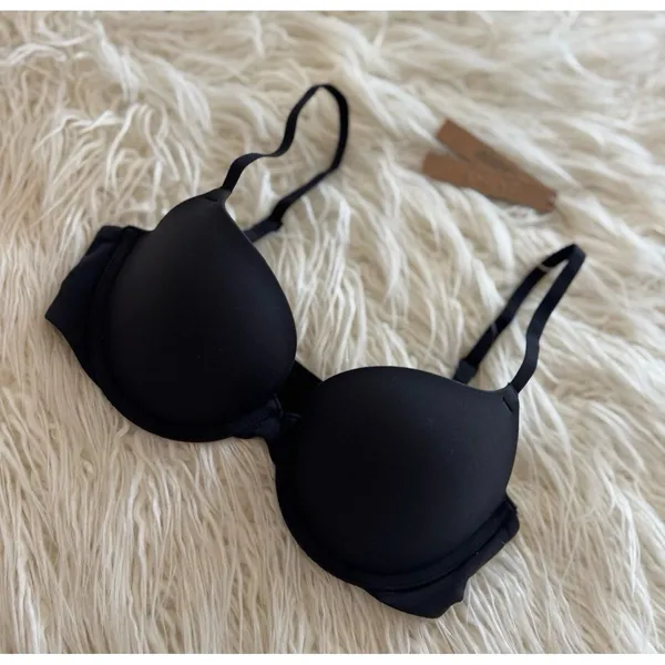 Skims Fits Everybody Push Up Demi Bra Onyx Size 30D - Image 4