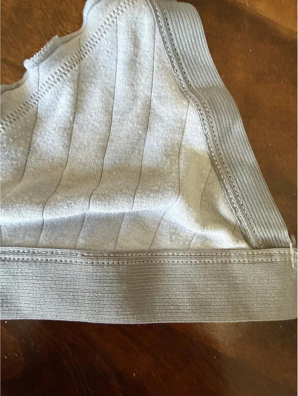Urban Outfitters Lught Gray Ribbed Adjustable Bralette Size M - Image 2