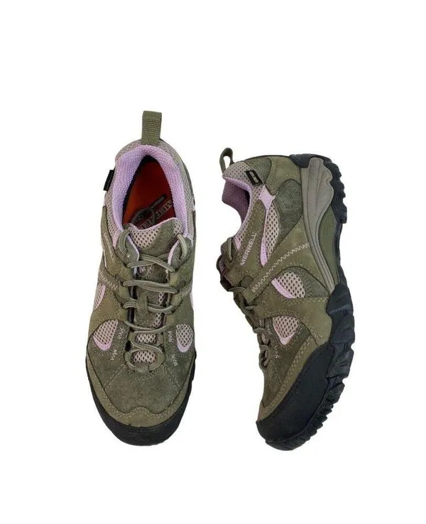 Merrell Chameleon Arc 2 Hiking Shoes Womens 7.5 Olive Orchid Lace Up Gor-Tex - Image 10