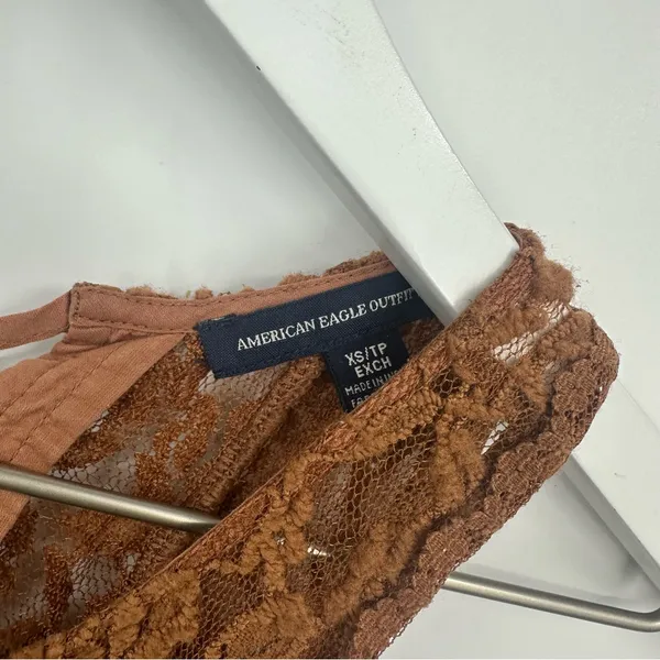 American Eagle Outfitters Boho Lace Tank Top Size XS Fairy Festival Sheer - Image 2