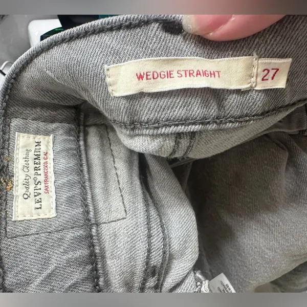 Levi's Gray Wedgie Straight Jeans Modern Fit - Image 6