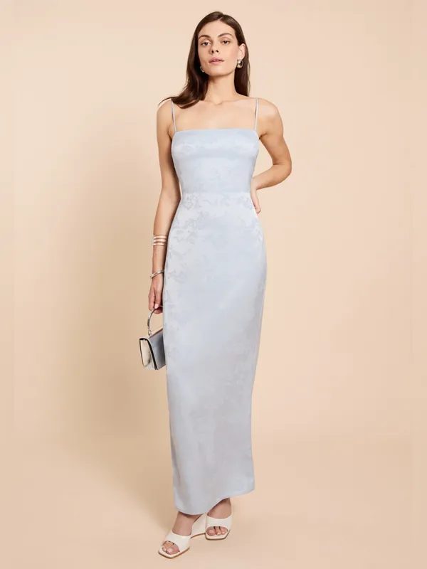 NWT Few Moda Kourt Calla Dress size 4 Maxi Midi blue floral baby blue Tibi - Image 3