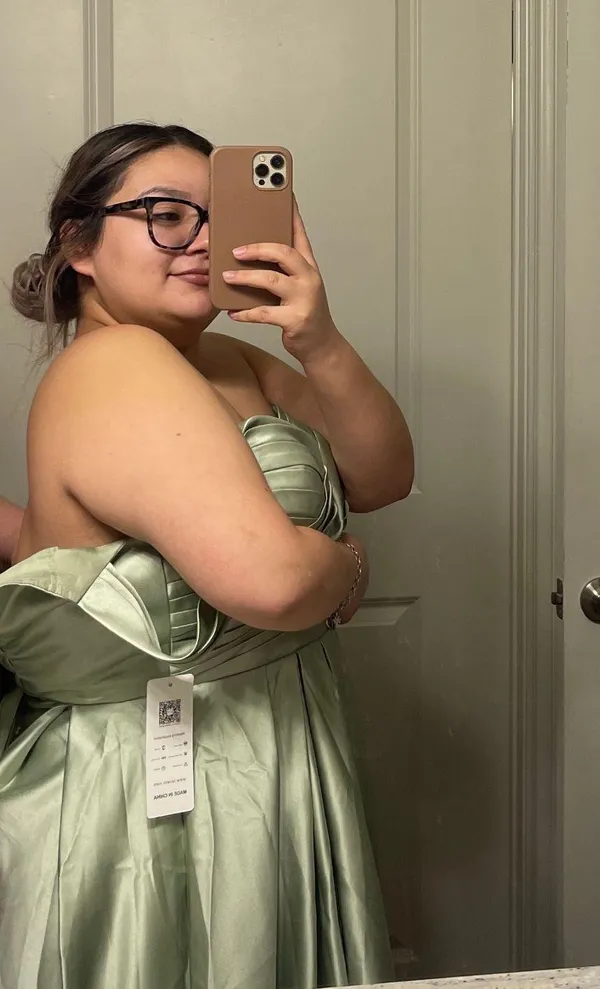 Sage Green Formal Prom Dress - Image 2