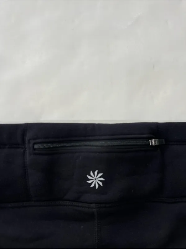 Athleta Low Rise Polartec Fleece Lined Cozy Stretch Pants 31" Black Small - Image 4