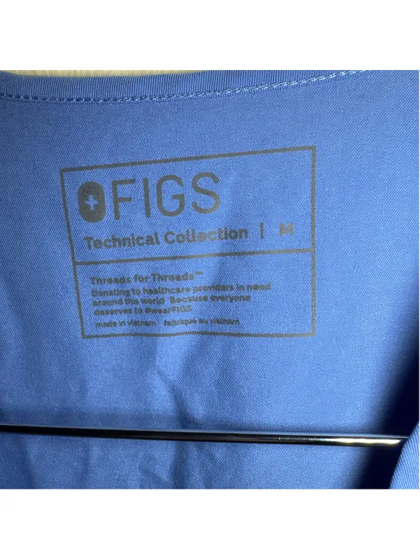 FIGS Technical Collection Scrub Top Blue Size M - Image 2