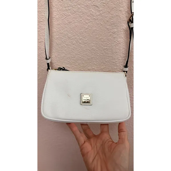 Dooney & Bourke Womens Crossbody Bag White Leather Lexi Adjustable Strap NWT - Image 5