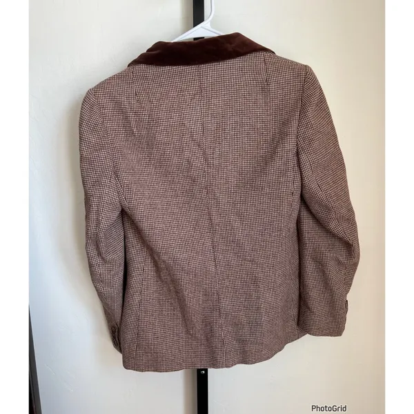 Vintage Evan Picone Lord & Taylor Wool Brown Blazer Jacket Approx 0-2 - Image 6