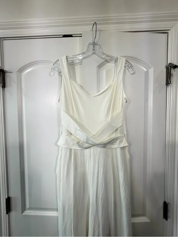 HALARA White Sweetheart Neckline Wide-Leg Jumpsuit - Image 3