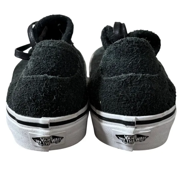 NEW Vans Diamo Ni hairy Suede Sneakers 8 men's 9.5 women's Black White‎ - Image 3