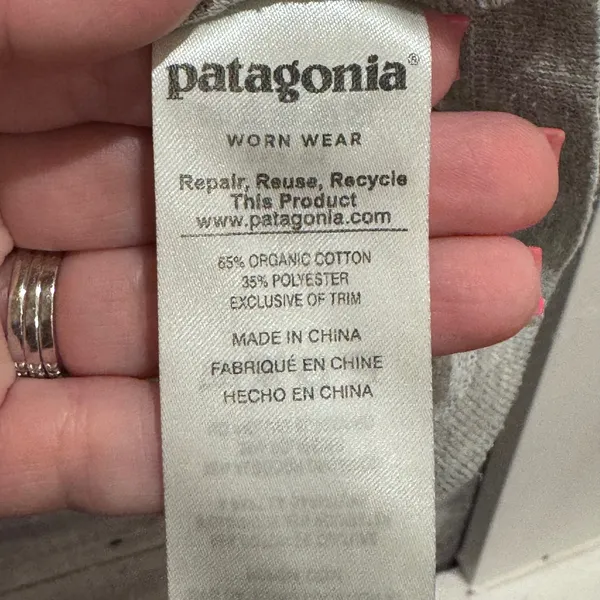 1472 | Patagonia Wornwear Lightweight Cotton Blend Sweater Gray Women S Gorpcore - Image 6
