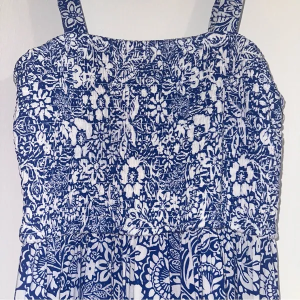 Jessica Simpson Blue and white floral midi dress - Image 3