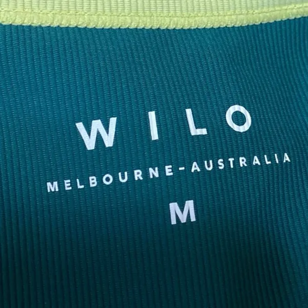 Wilo Women's Green Rib Knit Sleeveless Racerback Sports Bra Crop Tank Top Size M - Image 3