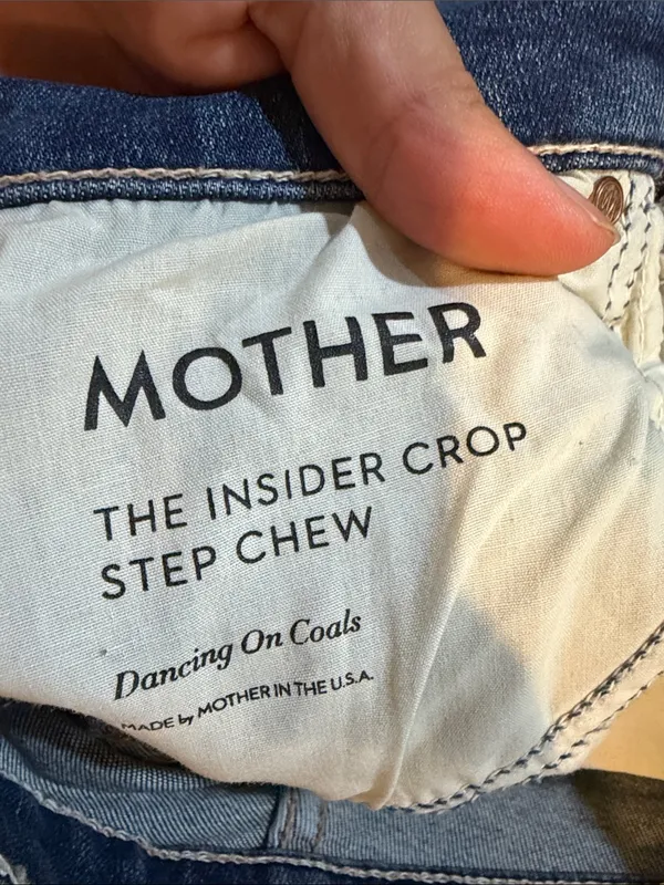 Women’s Mother The Insider Crop Step Chew Wash Dancing On Coals Jeans - Image 10
