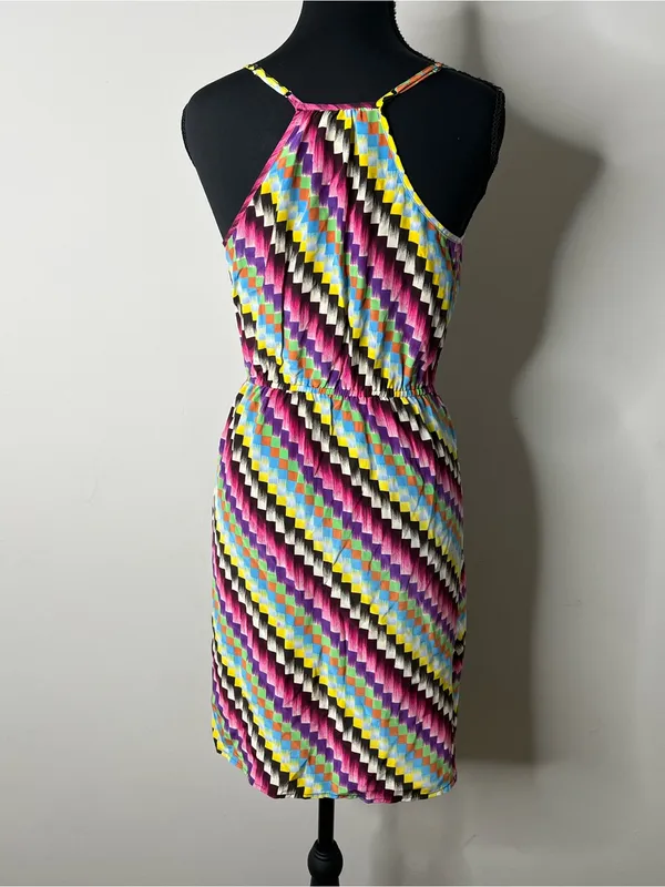 Charlie Jade Multi-Color Chevron Wrap Sundress - Women Size:XS - Image 4