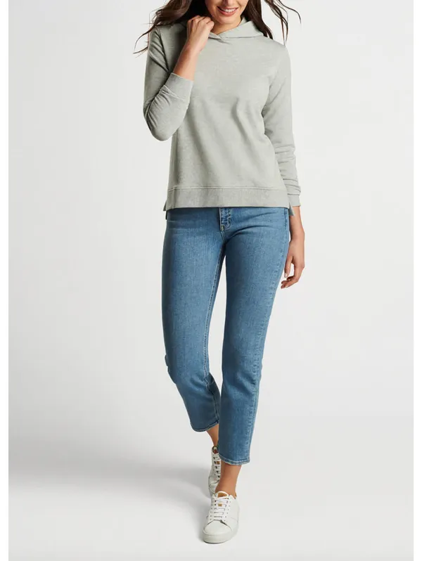 (C135) Peter Millar Lava Wash Women's Relaxed Pullover Hoodie Gray Small - Image 2