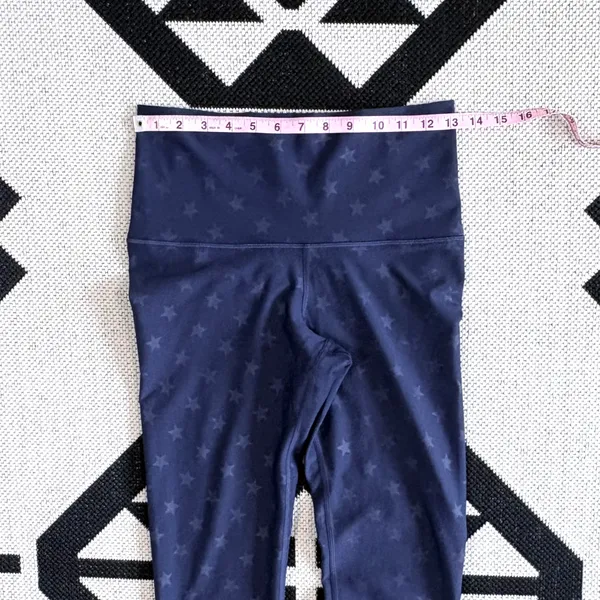 Old Navy Extra High-Waisted PowerSoft 7/8 Leggings in Navy Star Print Medium - Image 3