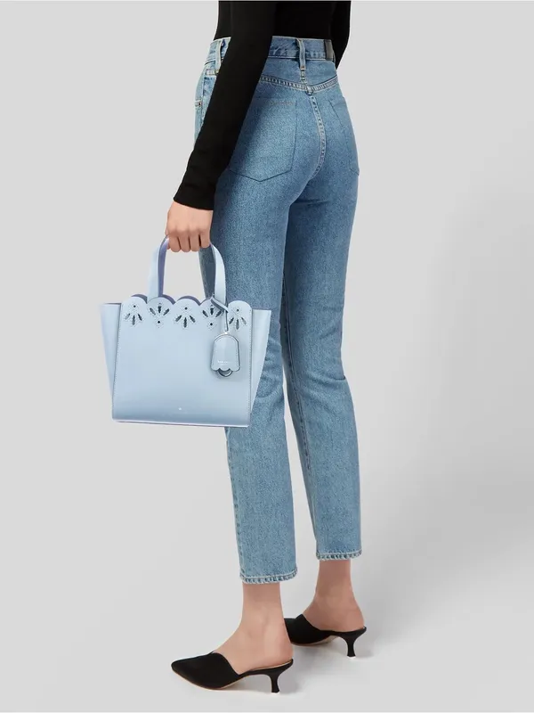 Kate Spade Mini Mina Magnolia Street Eyelet Satchel Blue Dawn/Constellation Blue - Image 13