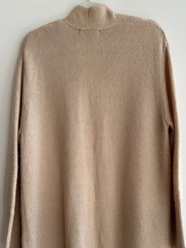 Banana Republic Long Lightweight Open Cardigan, Tan, Size Medium - Image 11
