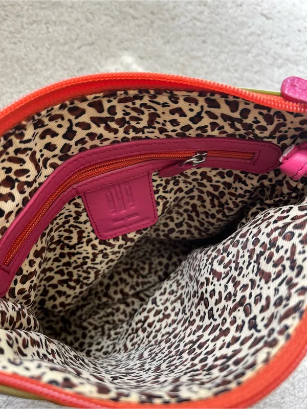 BNWT Genuine leather multicolor color block crossbody bag - Image 6