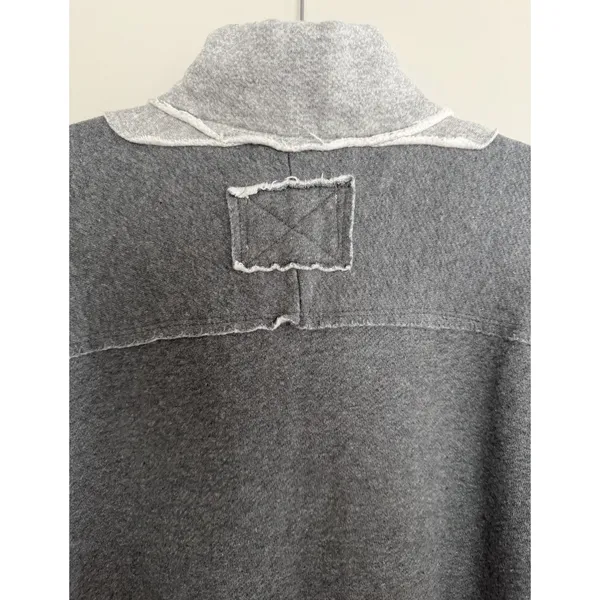 We The Free x Free People Kassey Half Zip Sweatshirt Two Tone Gray Size Small - Image 4