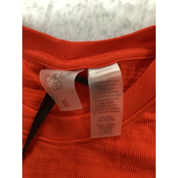 CALIA Focus Seamless Crop Tee‎ Fresh Red WAX15125 Womens XS NEW - Image 3