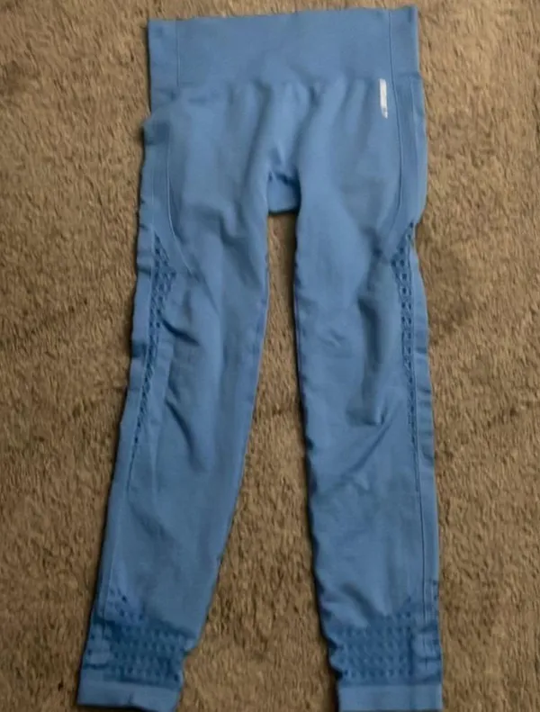 Gymshark dry seamless cut out legging large blue - Image 8