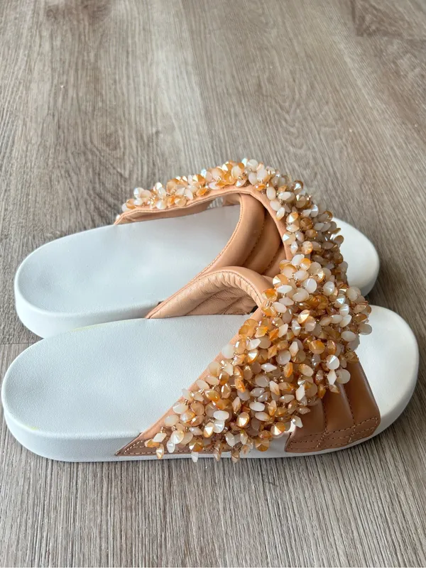 Women’s Tory Burch Logan Embellished Slide Sandal - Image 8