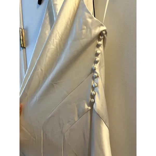 Reformation Roy Satin Wedding Maxi Dress Gown Halter Neck Fior DiLatte Ivory 8 - Image 6