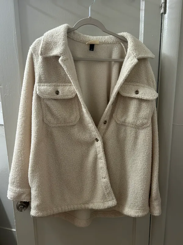 White Sherpa Jacket - Image 2