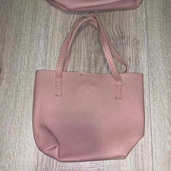 Light Pink makeup bag and mini tote - Image 3