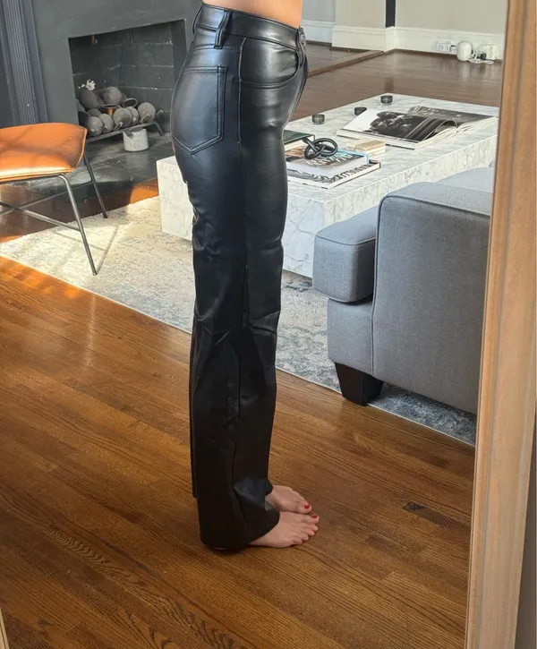 Abercrombie Leather High-Rise Pants - Image 3