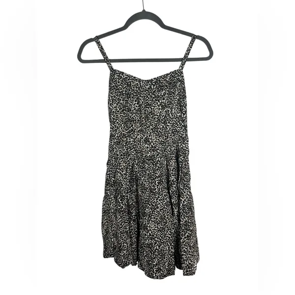 Old Navy Leopard Print Cami Dress XS Animal Print‎ Spaghetti Strap Mini Dress - Image 2