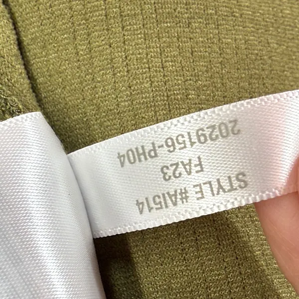Madewell‎ Womens Top Olive Green Square Neck Long Sleeve Textured Blouse Small - Image 7