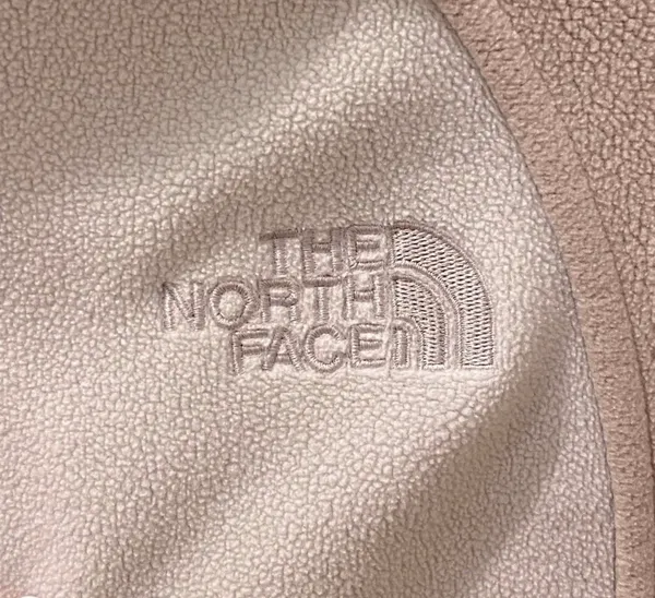 North Face Tan Cream Colorblock Fleece Jacket Coat All Season M - Image 6