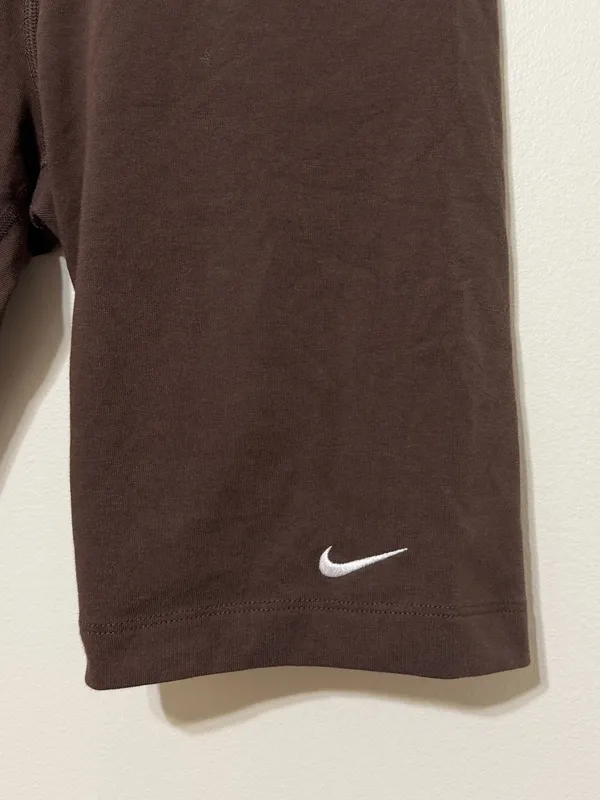 Nike Brown Biker Shorts Size Large Women’s Cotton Fall Athletic - Image 4