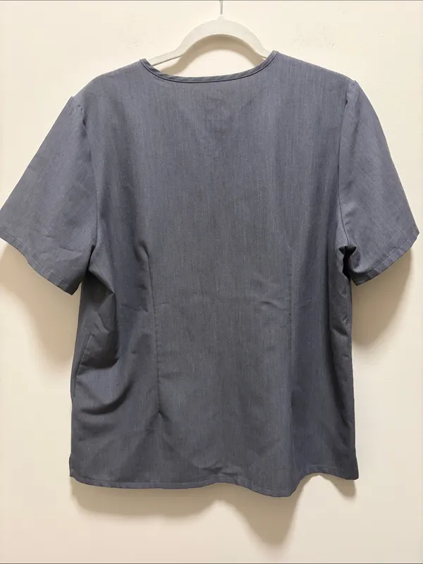 Figs Catarina Graphite V-Neck Scrub Top - Short Sleeve - Image 4